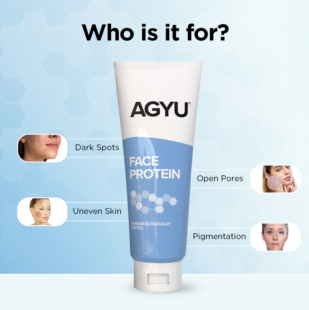 AGYU Face Protein Night Cream for Normal to Oily Skin | Repairs Pigmentation, Uneven Skin Tone & Dark Spots | Improves Skin Firmness | Beginner Friendly | 100Gm