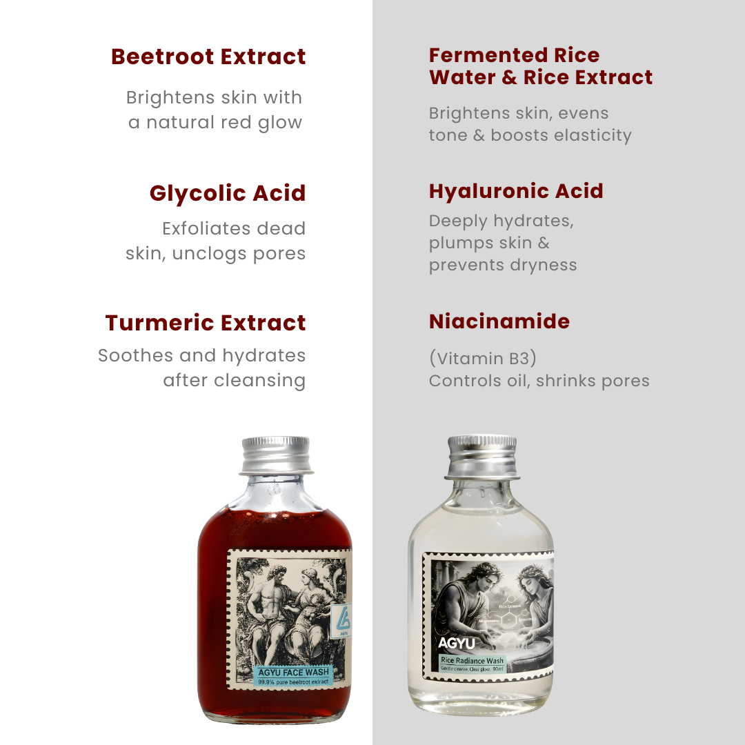 AGYU Beetroot and Rice water face wash combo