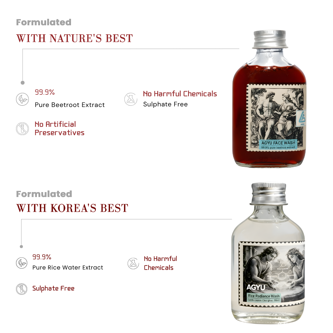 AGYU Beetroot and Rice water face wash combo