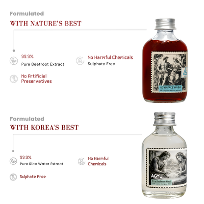AGYU Beetroot and Rice water face wash combo