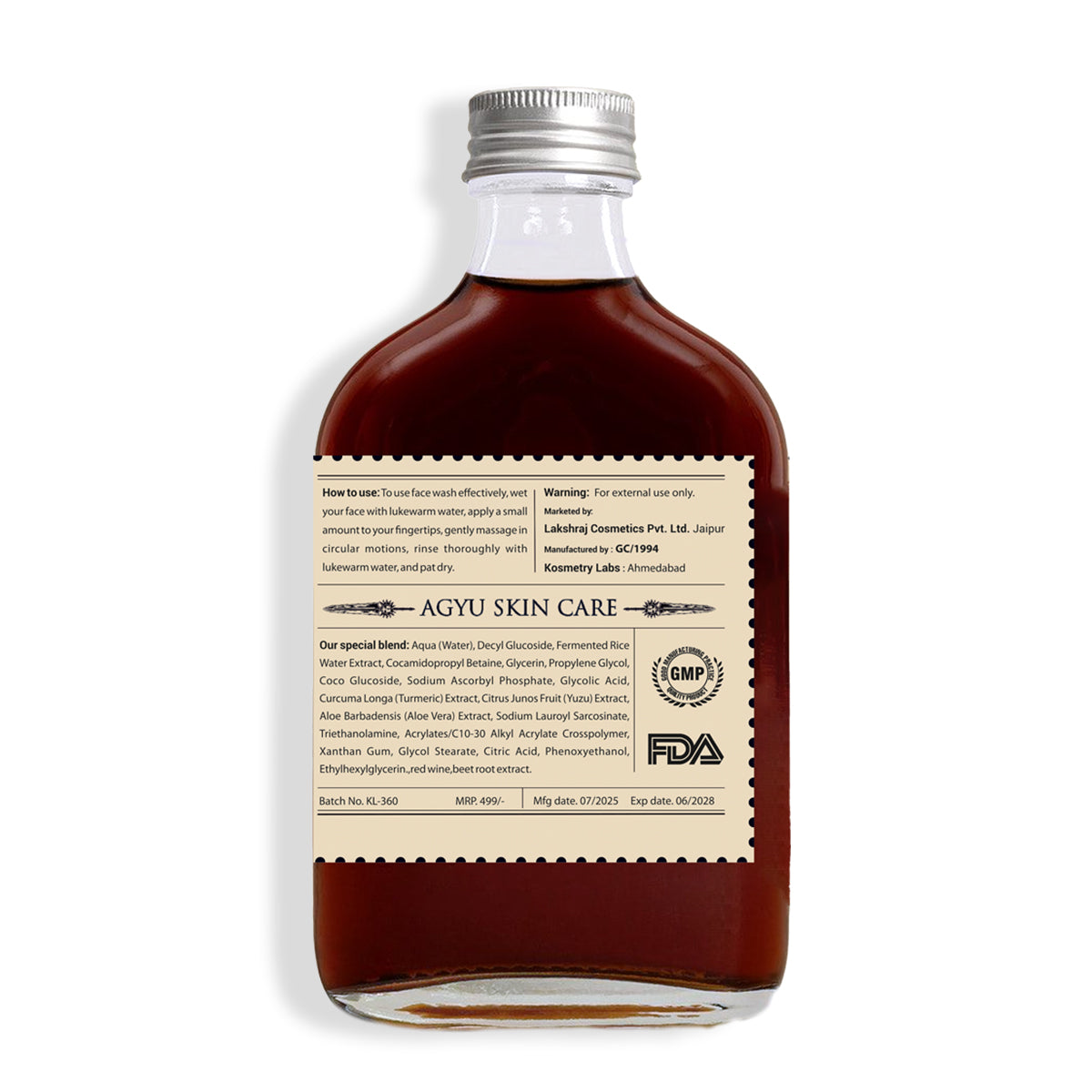 AGYU beetroot face wash